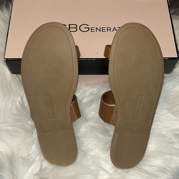 BCBGeneration Man Made Upper Cognac Sandals - Picture 3 of 4